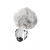 Стеклянная анальная втулка с хвостиком - 9,5 см. - Sexus - купить с доставкой в Люберцах