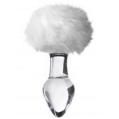 Стеклянная анальная втулка с хвостиком - 9,5 см. - Sexus - купить с доставкой в Люберцах