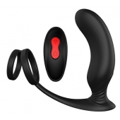Черный массажер простаты REMOTE P-PLEASER - Dream Toys - в Люберцах купить с доставкой