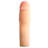 Телесная насадка-удлинитель на пенис PERFORMANCE 1.5INCH COCK XTENDER - 16 см. - Blush Novelties - в Люберцах купить с доставкой