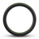 Черно-зеленое эрекционное кольцо Silicone Go Pro Cock Ring - Blush Novelties - в Люберцах купить с доставкой