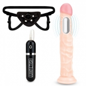 Регулируемые трусики с вибрирующей насадкой - 21 см. - Lux Fetish - купить с доставкой в Люберцах