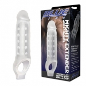 Прозрачная текстурированная насадка Mighty Extender - 13 см. - BlueLine - в Люберцах купить с доставкой