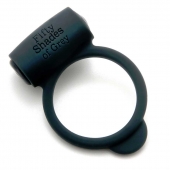 Темно-серое эрекционное кольцо Vibrating Love Ring с вибрацией - Fifty Shades of Grey - в Люберцах купить с доставкой