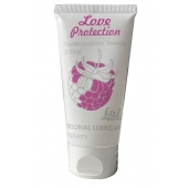 Лубрикант на водной основе с ароматом малины Love Protection Raspberry - 50 мл. - Lola Games - купить с доставкой в Люберцах