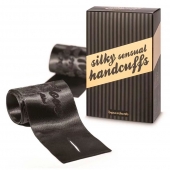 Черные ленты для связывания SILKY SENSUAL HANDCUFFS - Bijoux Indiscrets - купить с доставкой в Люберцах