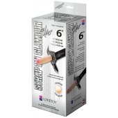 Пояс-трусики с насадкой Glamour Silver - 15,5 см. - LOVETOY (А-Полимер) - купить с доставкой в Люберцах