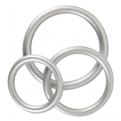 Набор из 3 эрекционных колец под металл Metallic Silicone Cock Ring Set - Orion - в Люберцах купить с доставкой