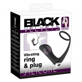 Черное эрекционное кольцо с анальной вибропробкой Vibrating Ring   Plug - Orion - в Люберцах купить с доставкой
