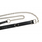 Черный ошейник с поводком Wild - Lola Games - купить с доставкой в Люберцах