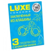 Презервативы  Заключенный из Алабамы  с ароматом банана - 3 шт. - Luxe - купить с доставкой в Люберцах
