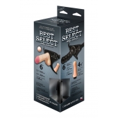 Черный пояс для женщин BEST SELECT с 3 насадками - LOVETOY (А-Полимер) - купить с доставкой в Люберцах