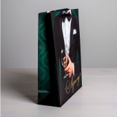 Бумажный пакет «Лучшему!» - 23 х 27 см. - Сима-Ленд - купить с доставкой в Люберцах