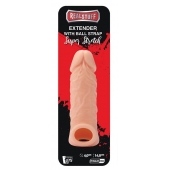 Телесная насадка EXTENDER WITH BALL STRAP 5.5 - 14 см. - Dream Toys - в Люберцах купить с доставкой