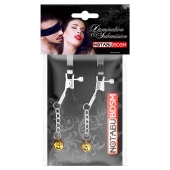 Оригинальные зажимы на соски с желтыми шариками - Notabu - купить с доставкой в Люберцах