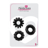 Набор из 3 черных эрекционных колец SET OF 3 COCKRINGS - Dream Toys - в Люберцах купить с доставкой