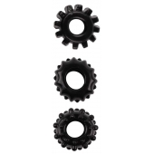 Набор из 3 черных эрекционных колец SET OF 3 COCKRINGS - Dream Toys - в Люберцах купить с доставкой