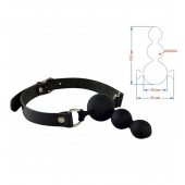 Черный кляп-пробка на регулируемых ремешках - Sitabella - купить с доставкой в Люберцах