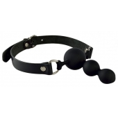 Черный кляп-пробка на регулируемых ремешках - Sitabella - купить с доставкой в Люберцах