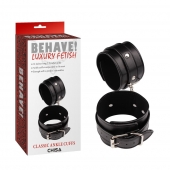Черные оковы Classic Ankle Cuffs - Chisa - купить с доставкой в Люберцах