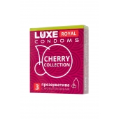 Презервативы с ароматом вишни LUXE Royal Cherry Collection - 3 шт. - Luxe - купить с доставкой в Люберцах