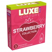 Презервативы с ароматом клубники LUXE Royal Strawberry Collection - 3 шт. - Luxe - купить с доставкой в Люберцах