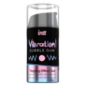 Жидкий интимный гель с эффектом вибрации Vibration! Bubble Gum - 15 мл. - INTT - купить с доставкой в Люберцах