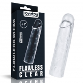 Прозрачная насадка-удлинитель Flawless Clear Penis Sleeve Add 1 - 15,5 см. - Lovetoy - в Люберцах купить с доставкой