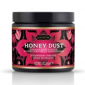 Пудра для тела Honey Dust Body Powder с ароматом клубники - 170 гр. - Kama Sutra - купить с доставкой в Люберцах