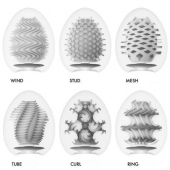 Набор из 6 мастурбаторов Tenga EGG IV с различным рельефом - Tenga - в Люберцах купить с доставкой
