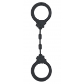 Черные силиконовые наручники Suppression - Lola Games - купить с доставкой в Люберцах