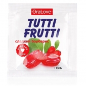 Гель-смазка Tutti-frutti со вкусом барбариса - 4 гр. - Биоритм - купить с доставкой в Люберцах