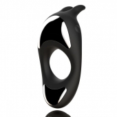 Черное эрекционное кольцо с двумя моторами Zeus Dual Vibe Cock Ring - FeelzToys - в Люберцах купить с доставкой