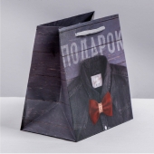 Ламинированный квадратный пакет «Мужской стиль» - 14 х 14 х 9 см. - Сима-Ленд - купить с доставкой в Люберцах