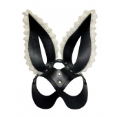 Маска зайки с бежевым кружевом на ушках - БДСМ Арсенал - купить с доставкой в Люберцах
