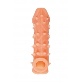 Телесная закрытая насадка с пупырышками Cock Sleeve Size L - 17,6 см. - KOKOS - в Люберцах купить с доставкой