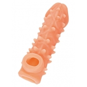 Телесная закрытая насадка с пупырышками Cock Sleeve Size L - 17,6 см. - KOKOS - в Люберцах купить с доставкой