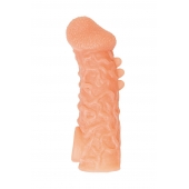 Телесная закрытая насадка с шершавой головкой Cock Sleeve Size L - 17,6 см. - KOKOS - в Люберцах купить с доставкой
