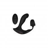 Черный вибромассажер простаты с эрекционным кольцом Strapped   Tapped - Zero Tolerance - в Люберцах купить с доставкой