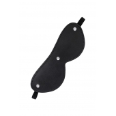 Черная кожаная маска Anonymo с мягким подкладом - ToyFa - купить с доставкой в Люберцах