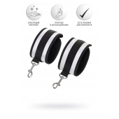 Серебристо-черные наручники Anonymo - ToyFa - купить с доставкой в Люберцах