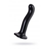 Черный стимулятор для пар P G-Spot Dildo Size M - 18 см. - Strap-on-me - в Люберцах купить с доставкой