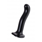 Черный стимулятор для пар P G-Spot Dildo Size M - 18 см. - Strap-on-me - в Люберцах купить с доставкой