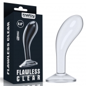 Прозрачный стимулятор простаты Flawless Clear Prostate Plug - 15 см. - Lovetoy - в Люберцах купить с доставкой