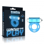 Голубое, светящееся в темноте эрекционное виброкольцо Lumino Play Vibrating Penis Ring - Lovetoy - в Люберцах купить с доставкой