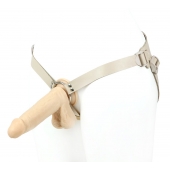 Поясной фаллоимитатор с мошонкой телесного цвета - 18 см. - LOVETOY (А-Полимер) - купить с доставкой в Люберцах