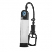 Прозрачная вакуумная помпа с манометром Deluxe Penis Pump - Dream Toys - в Люберцах купить с доставкой