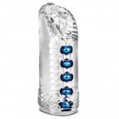 Прозрачный мастурбатор-вагина с 5 стимулирующими бусинами Snatch - Blush Novelties - в Люберцах купить с доставкой