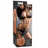 Мастурбатор-вагина цвета карамели Julieta с вибрацией - Blush Novelties - в Люберцах купить с доставкой