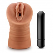 Мастурбатор-вагина цвета карамели Julieta с вибрацией - Blush Novelties - в Люберцах купить с доставкой